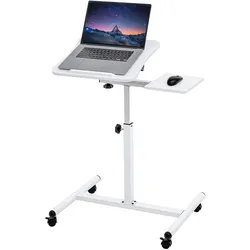 Tatkraft Laptop-Tisch höhenverstellbarer Arbeits-Tisch mit Mausablage Bett-Tisch 45x40cm 15708 Weiß - One-Size