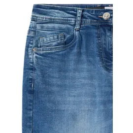 Cecil High Waist Barrel Leg Jeans, im Loose Fit mid Blue wash), 27 - 27W / 28L