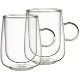 Villeroy & Boch Latte-Macchiato-Glas Set 2tlg. Artesano Hot&Cold Beverages Länge 12 x Breite 9 Höhe 11,4 cm