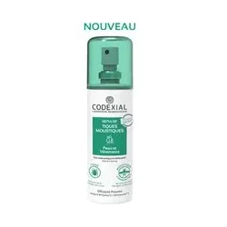Codexial Répulsif Tiques Moustiques Peau et Vêtements, Spray répulsif antitique, antimoust Liquide 75 ml