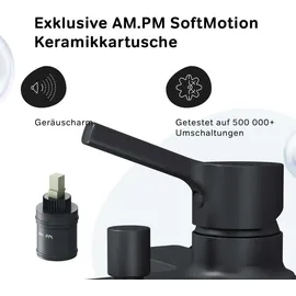 AM.PM X-Joy Einhebel-Wannenarmatur/Brausearmatur mattschwarz FXB10022