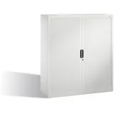 C+P Akten-Sideboard Omnispace mit Rollladen, 3 Ordnerhöhen, H1345xB1200xT420mm Front Lichtgrau Korpus Lichtgrau