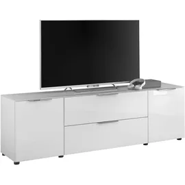 HBZ TV-Lowboard Santorin Glas Weiß