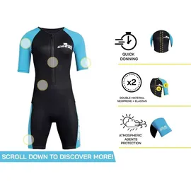 Cressi Tiburon 2 mm Shorty Neoprenanzug Damen - Black / Aquamarine - XL