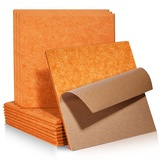 Quadratische Akustikplatten selbstklebend 12 Stück I Schallabsorber Schallschutz mit hoher Dichte für Wand Decken Holz & Tür - Akustikpanel Schallschutzplatten Akustikplatte, 30x30x0.9cm, Orange