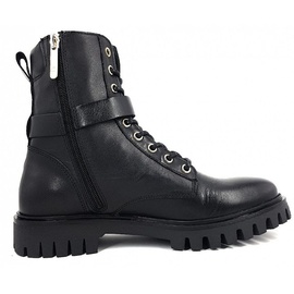 Tommy Hilfiger Damenschuhe Stiefel Schnürer Schwarz Freizeit, Schuhgröße:37 EU - Schwarz