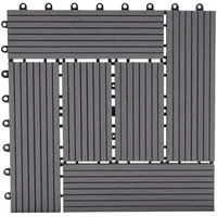 Mendler WPC Bodenfliese Rhone grau 30 x 30 cm 11 St.