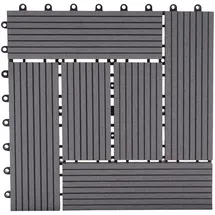 Mendler WPC Bodenfliese Rhone grau 30 x 30 cm 11 St.