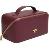 Luxuriöser Kosmetikkoffer von Alice Wheeler London, Zugkoffer, Kosmetiktasche, Kosmetiktasche, Make-up-Tasche für Damen, 3 verschiedene Größen, beere, Eine Größe, Ausklappbarer Kosmetikkoffer