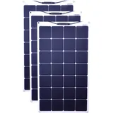 Solarmodule 3 Stück 80 Watt Flexibel Mono Solarpanel Solarzelle 950x540x2 94200