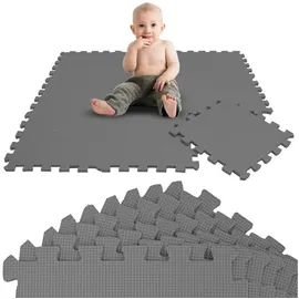 LittleTom Puzzlematte Uni Grau 10 Matten grau
