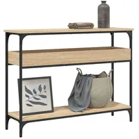 VidaXL Konsolentisch mit Ablage Sonoma-Eiche 100x29x75cm Holzwerkstoff