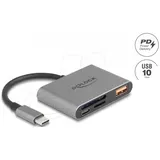 DeLock 91016 Kartenleser USB 3.2 Gen 2 (3.1 Gen 2) Type-C Grau