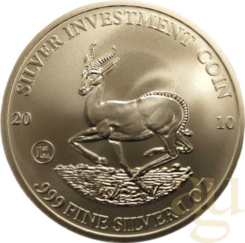 1 Unze Silbermünze Malawi Afrikanischer Springbock 2010