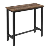 Woltu Bartisch Bistrotisch Stehtisch Esstisch, Metallgestell, Tischplatte aus MDF, 100x40x100cm(BxTxH) Holz vintage