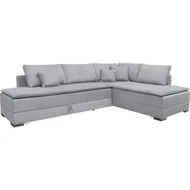 Home Affaire Ecksofa Cord 3-Sitzer Grau
