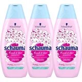 3x Schwarzkopf Schauma Shampoo Fresh it Up! mit Passionsfrucht-Extrakt 350 ml