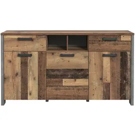 Die Möbelfundgrube Clif 156,4 x 86,3 x 41,6 cm Old Wood Vintage / Dunkelgrau