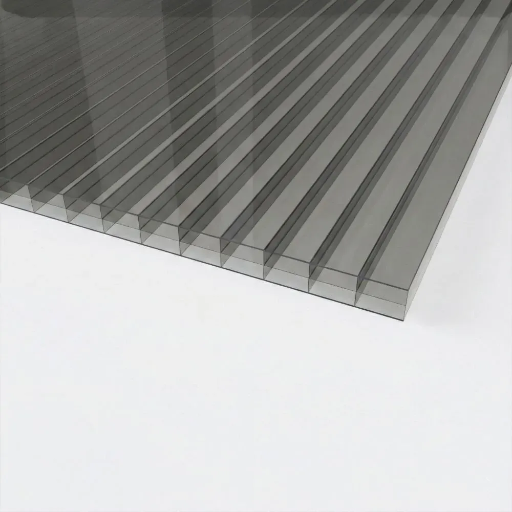 Doppelstegplatten 16 mm Anthrazit – 3-fach Struktur Polycarbonat 980 x 2000
