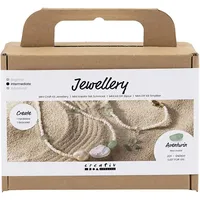 Creativ Company Schmuck-Set Halskette und Armband aus Aventurin-Quarz