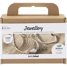 Creativ Company Schmuck-Set Halskette und Armband aus Aventurin-Quarz