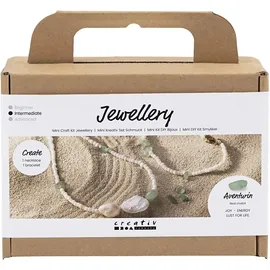 Creativ Company Schmuck-Set Halskette und Armband aus Aventurin-Quarz