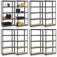 Juskys Lagerregal Basic 8er Set 180x90x40 cm - Grau