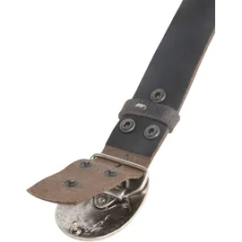 rettungsring gürtel Damengürtel Leder grau 105
