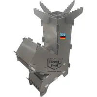 Raketenofen Edelstahl Notofen Campingkocher zerlegbar BBQ Dutch oven Feuertopf Grillplatte Holzofen