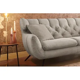 KAWOLA 2-Sitzer Charme Cord steingrau