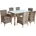 Polyrattan Sitzgruppe Essgruppe Gartenmöbel Set 6 Pers Gartenset Beige-Braun