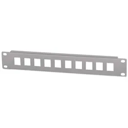 Intellinet 10-Port Patchpanel, unbestückt, 10", 1 HE, grau - Patchpanel (Blindbl