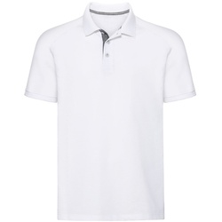 Russell Herren HD Raglan Polo-Shirt Herren schwere Single-Jersey Qualität R-565M-0, white, XS