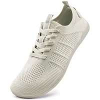 IceUnicorn Breite Barfuss Schuhe Damen Barfußschuhe Leichte Zero-Drop Atmungsaktiv Unisex Herren Minimalistische Outdoor(All Beige,40EU - 40 EU Weit