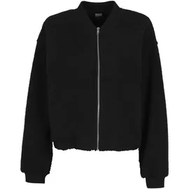 URBAN CLASSICS Bomberjacke URBAN CLASSICS "Urban Classics Ladies Structured Bomber Jacket", Damen, Gr. 5XL, schwarz, 100% Polyester, unifarben, normal, amerikanischer Ausschnitt, Jacken Bomberjacke