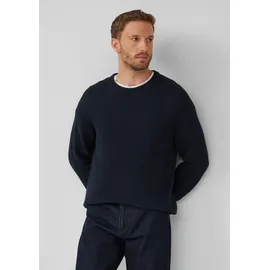 s.Oliver Strickpullover im Relaxed Fit mit Struktur - blau - XL