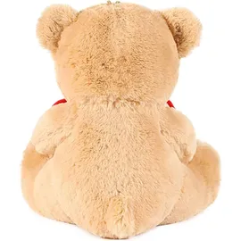 Brubaker Teddy Plüschbär mit Herz Rot - Ich hab Dich lieb - 35 cm - Teddybär Plüschteddy Kuscheltier Schmusetier - Stofftier Braun Hellbraun