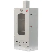 Ita Räucherofen 7012 - 81x28x40 cm - Premium Räucherschrank mit 3 Etagen Legierter Stahl, mit Sichtfenster - Kamin