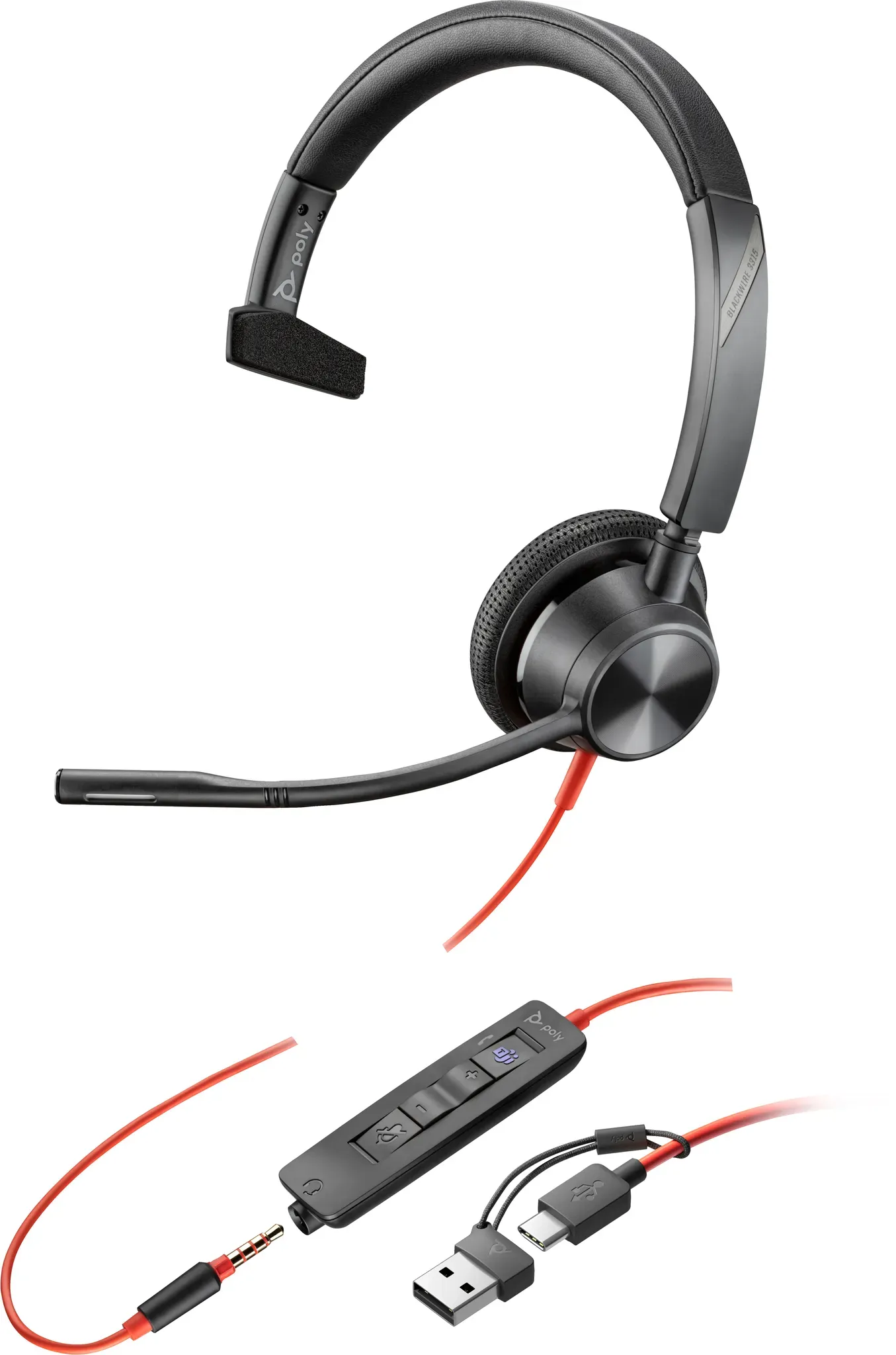 Preisvergleich Produktbild HP Poly Blackwire 3315 - Blackwire 3300 series - Headset