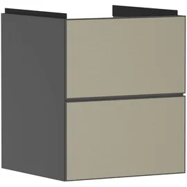 Hansgrohe Waschtischunterschrank 2 Auszüge 48 x 55 x 47,5 cm Schiefergrau Matt/Bronze Struktur