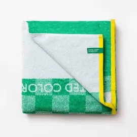 BENETTON Badetuch 70 x 140 cm grün kariert