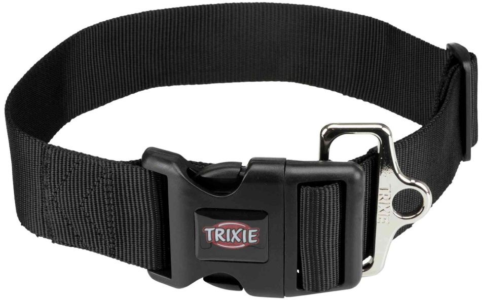 Trixie Premium Halsband, schwarz L–XXL 55–80cm 50mm Hund