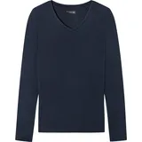SCHIESSER Mix+Relax Schlafshirt Langarm Dunkelblau 44