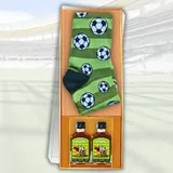 Fußball Geschenk Männer Geschenkset Fußballfans Socken 42-46 Kräuterlikör Box