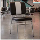 FineBuy Esszimmerstuhl American Diner Kunstleder schwarz