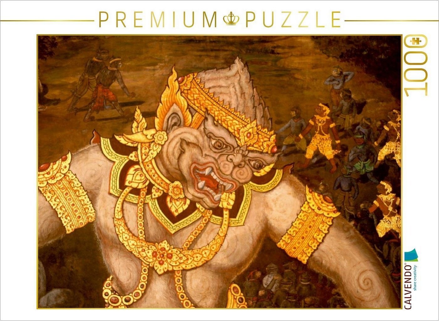 CALVENDO Puzzle CALVENDO Puzzle Hanuman - als Riese 1000 Teile Lege-Größe 64 x 48 cm Foto-Puzzle Bild von Dietmar Moestchen, 1000 Puzzleteile
