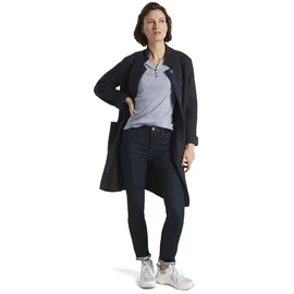 Tom Tailor Damen Henley Longsleeve mit Streifen aus Bio-Baumwolle, 26053 - Offwhite Navy Small Stripe, S