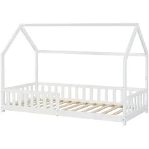 [en.casa] Hausbett Ydre 90 x 200 cm Kiefer weiß