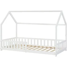 [en.casa] Hausbett Ydre 90 x 200 cm Kiefer weiß