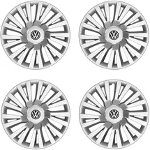 Volkswagen 3J00714561ZX Radkappen (4 Stück) Radzierblenden 16 Zoll Radblenden, Silber, für Original VW Stahlfelgen